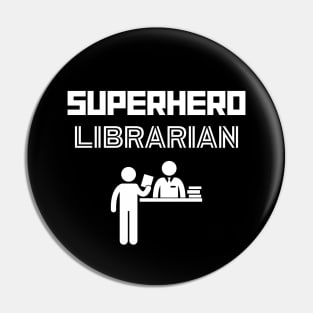 Superhero Librarian Pin
