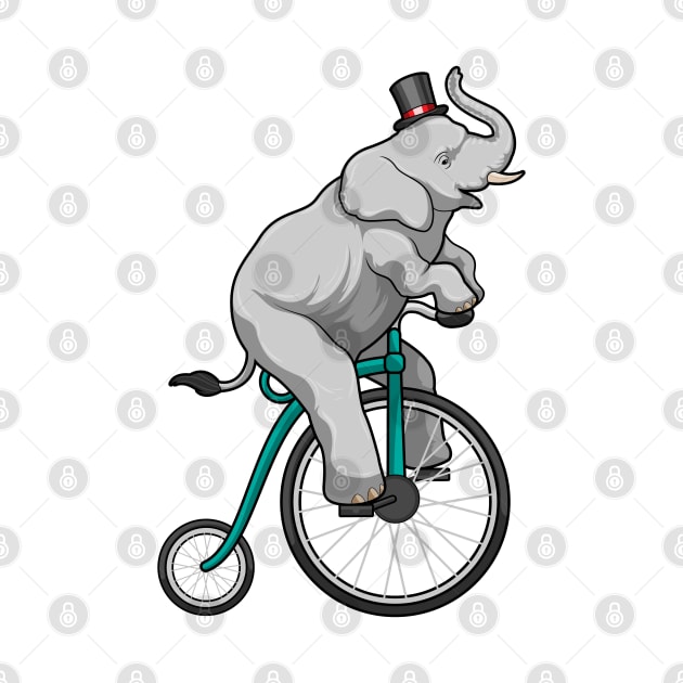 Elephant at Circus with Bicycle by Markus Schnabel