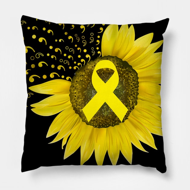 Choose To Keep Going Bone Cancer Support Bone Cancer Awareness Gifts Pillow by ThePassion99