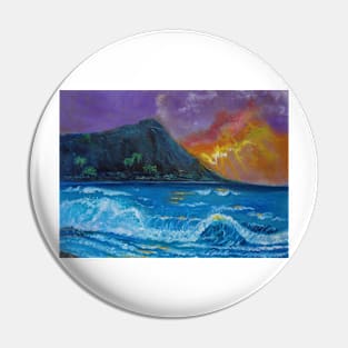 Sun Over the Tropics Diamond Head Pin