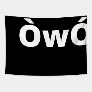 Angry OwO Emoticon Emoji Tshirt Tapestry