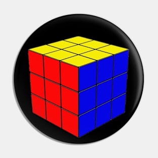 Rubik's Cube - Red, Blue, Yellow Colours Pin