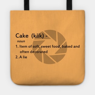 Portal Cake definition Tote