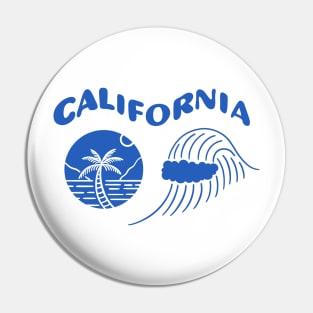 California Coast Retro 70s Beach Pin