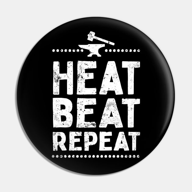 Heat Beat Repeat Funny Metalsmith Pin by Giggias