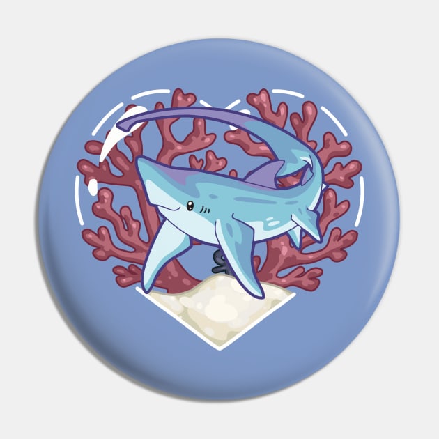 SNAP, the Thresher Shark Pin by bytesizetreasure