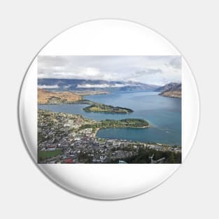 Aerial view of Queenstown, New Zealand Pin