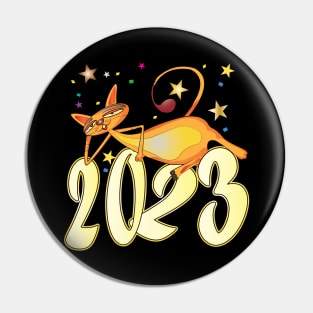 Happy New Year Cats 2023 Pin