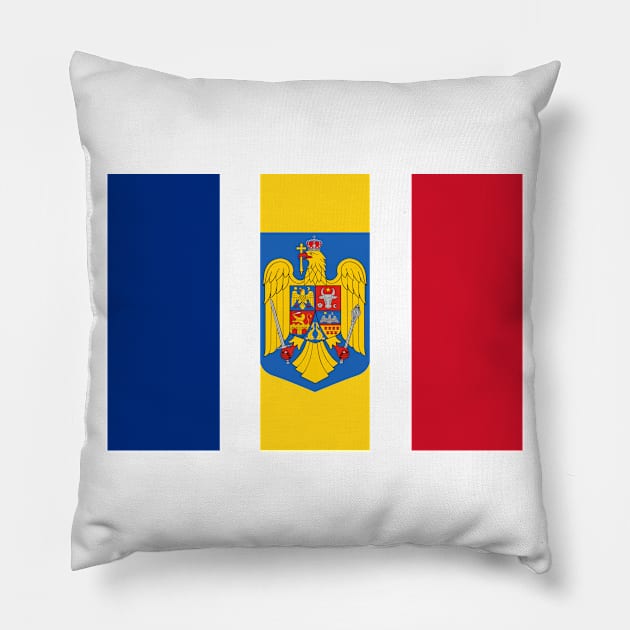 Romania Flag Pillow by Historia