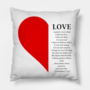 Heart and Bible Verse Pillow