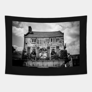 95 French Market Plaza In Black and White Tapestry