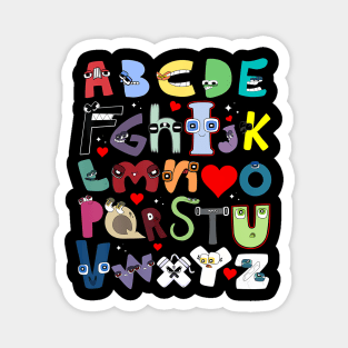 Alphabet Lore AZ I Love You Letter for kids Boys and Girls Magnet