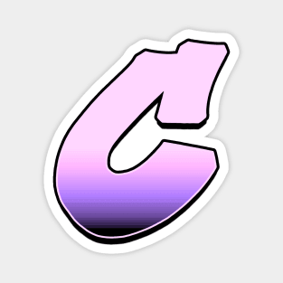 Letter B - Pink fade Magnet