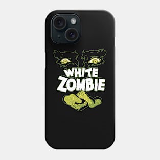 Pop White Retro Vintage Horror Movie. Phone Case