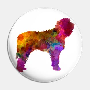 Otterhound in watercolor Pin