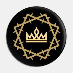 Crown of the Lord framed with a crown of thorns. Pin