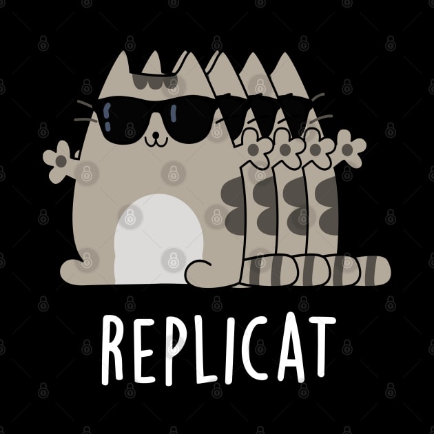 Replicat Funny Replicated Cat Pun by punnybone