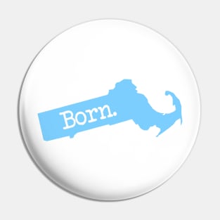 Massachusetts Born MA Blue Pin