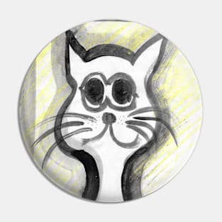 White cat Pin