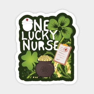 One Lucky Nurse, One Lucky ER Nurse, St Patrick's Day Nurse Magnet