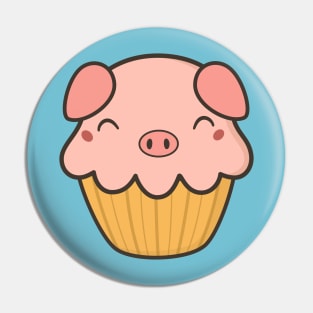 Delectable Kawaii Cute Pig Cupcake Pin