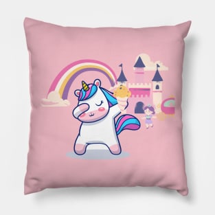 Unicorn Loves Ice Cream Pillow