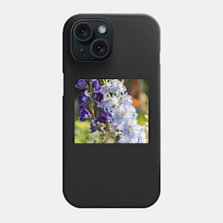 blue and purple Delphinium flowers Phone Case