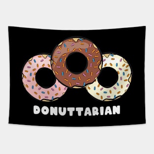 Donuttarian - Funny Donut Saying Tapestry