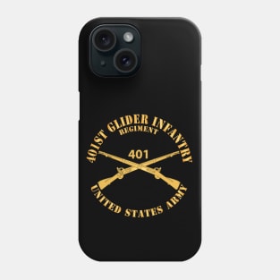 401st Glider Infantry Regiment - US Army w Branch X 300 Phone Case