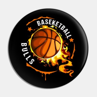 Graphic Basketball Name Bulls Classic Styles Pin