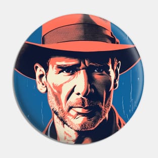 Mr. Indiana Jones - Linocut II Pin