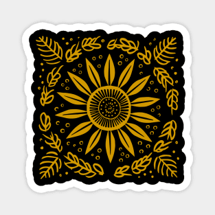 Lino Cut Flower Magnet