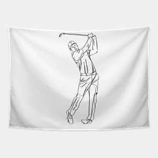 GOLF LINE ART Tapestry