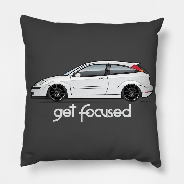 white get focused Pillow by JRCustoms44
