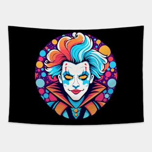 Clown Halloween Illustration Tapestry