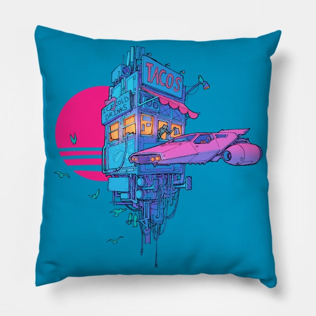 Tacos Pillow by spacegoose