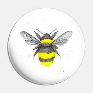 Watercolor bee Pin