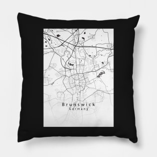 Brunswick Germany City Map Pillow