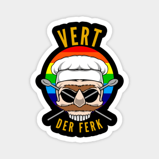 vert der frek skull Magnet