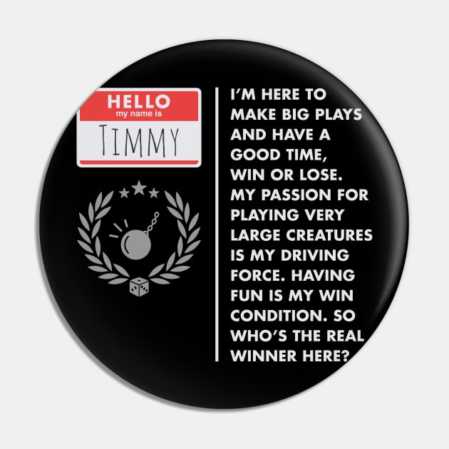 Timmy - Player Type Pin by epicupgrades