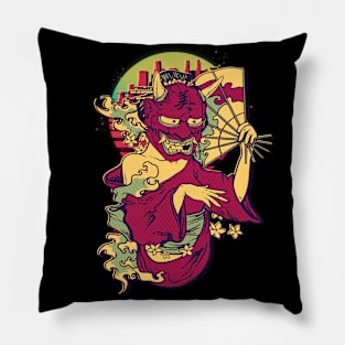 Geisha Hannya Mask Pillow