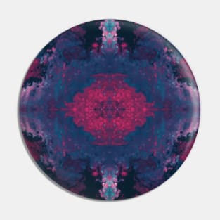 Retro Pink/Blue Ink Blot Pin