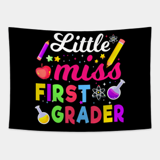 little miss 1st Grade Grader girls 1st day back to school Tapestry