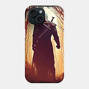 White Wolf at a Haunted Forest - Fantasy Witcher Phone Case