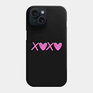 Xoxo Hearts - Hugs And Kisses Pink Color Phone Case