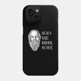 Scio me nihil scire - Socrates Phone Case