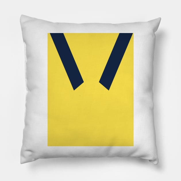 Tottenham 1978 Yellow and Navy Pillow by Culture-Factory