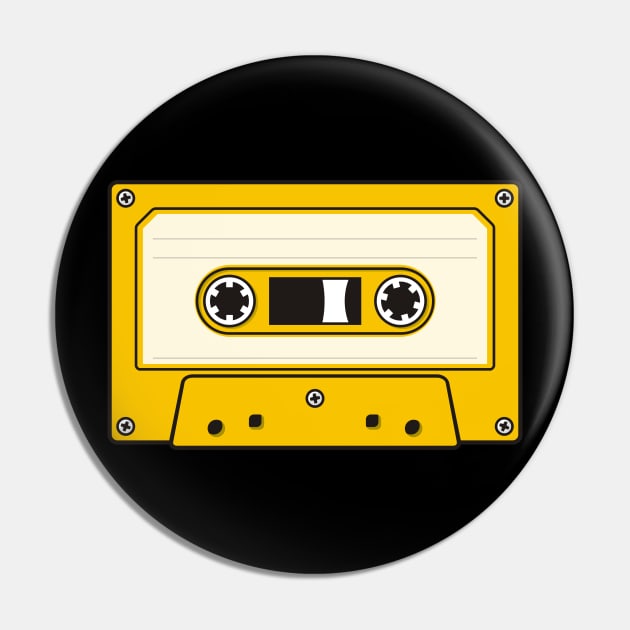 Audio Cassette Yellow Pin by sifis