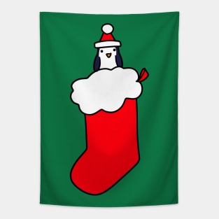 Christmas Stocking Penguin Tapestry