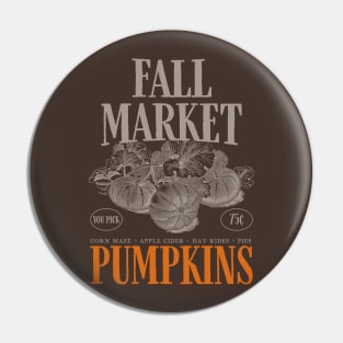 Fall Market Pumpkins Halloween Pin